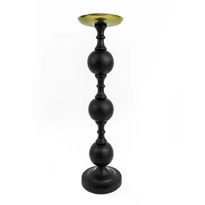 Nouveau support de bougie en métal de couleur or et noir de conception royale pour la décoration de table centrale ou d'hôtel décoration de maison de noël avec bougie - Product Image 1