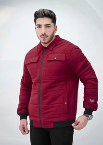 Chaqueta Bomber Ligera de Lana/Poliéster Hecha en Pakistán, con Mangas de Cuero y Cuello Alto, para Hombre, Estilo Casual, Ecológica, Servicio OEM - Product Image 3