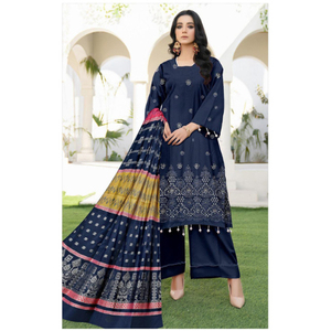 Dernière collection de robes décontractées pour femmes 100% Robes décontractées en lin du Pakistan Motif floral Broderie Design Prêt à porter - Product Image 4