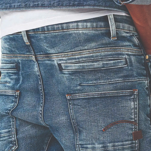 Ropa de calle de alta calidad Jean de pierna ancha Contraste personalizado Color Paint Splatter Slim Flared Jean Stacked Flare Denim Pantalones Hombres - Product Image 6