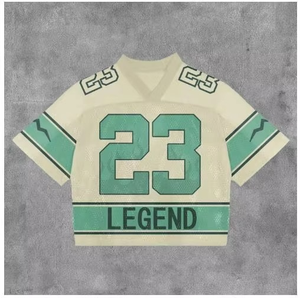 Camiseta de fútbol personalizada para hombre al por mayor, camisetas de fútbol americano universitario cosidas de alta calidad a la moda con bandera de EE. UU. - Product Image 4