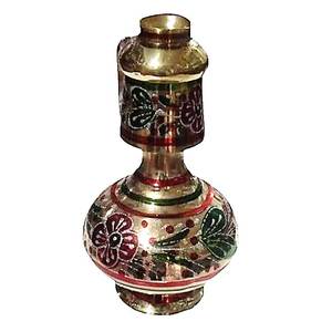 Surahi vintage de haute qualité en laiton pur avec gravure, finition polie et peinture noire, article de cuisine antique arabe - Product Image 3