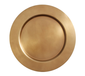 Ensembles de vaisselle Assiette de présentation en métal Plaque de présentation en métal plaqué or de belle apparence Assiette de présentation en métal moderne de style différent - Product Image 2