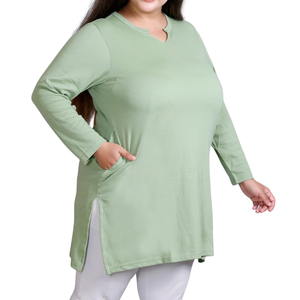 Hauts de yoga longs grande taille sans soutien-gorge, manches longues, extensibles, vêtements de sport actifs, entraînement, fitness, salle de sport, vêtements de sport - Product Image 3