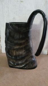 Taza de cuerno vikingo ecológica de primera calidad, cuerno de búfalo natural hecho a mano para festivales religiosos Ale Mead y eventos temáticos nórdicos - Product Image 3