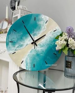 Reloj de Pared de Resina Epoxi, Diseño Moderno, Funciona con Pilas, Tamaño Personalizado, Decoración de Hogar de Lujo, Regalo de Boda - Product Image 2