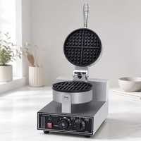 Gaufrier électrique commercial 110V 1200W en acier inoxydable pour gaufres belges, idéal pour les hôtels et les food trucks (norme US)