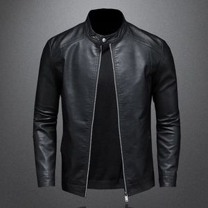 Vestes en cuir formelles de haute qualité avec placement de logo avant à col montant - Product Image 4