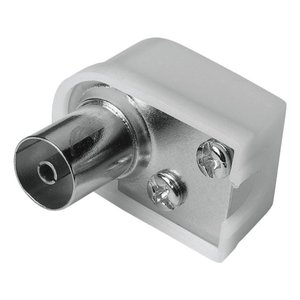 Antenna Connector Adapter White Iec 60169 2 Coaxial Female For Cable <b>Tv</b> Signal Connection - Product Image 1