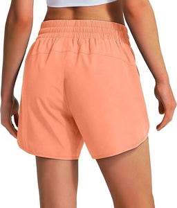 Shorts de survêtement taille haute pour femme en molleton bouclette 280 GSM, personnalisables avec logo, séchage rapide, en polyester léger – Vente en gros - Product Image 2