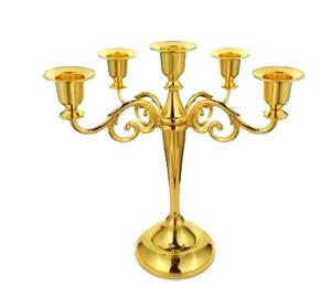 Baroque <b>Candelabra</b> Wedding Centerpieces <b>Gold</b> Plated Hand Embossed Tall Wedding Handmade <b>Candelabra</b> for Sale - Product Image 6