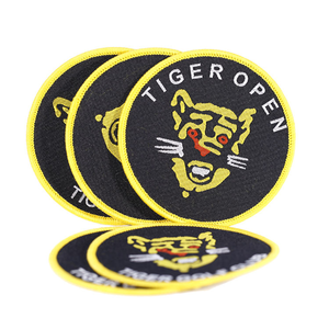 Durable Woven Patch Custom Logo Fabric Label for Apparel Uniforms Jackets Wholesale - Product Image 1