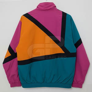 Color Block Chaos Jacket <b>90s</b> Street Style Bold Pattern Design Outerwear For Urban Casual And <b>Streetwear</b> Fashion - Product Image 2