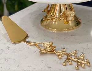 Handmade Metal Floral Gold Handle <b>Cake</b> <b>Server</b> For Wedding <b>Cake</b> <b>Server</b> Restaurant Party - Product Image 5