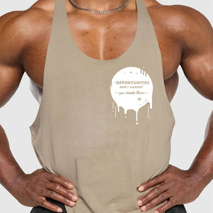 OME Service Débardeur Stringer de gymnastique de couleur unie pour hommes en coton Débardeur de fitness pour adultes - Product Image 5
