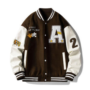 Wholesale Custom Design Streetwear College <b>Varsity</b> <b>Jacket</b> <b>Men</b> Wool Baseball <b>Bomber</b> Letterman <b>Varsity</b> <b>Jacket</b> for <b>Men</b> - Product Image 4