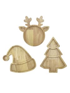 Plateau de service carré classique en bois peint à la main pour cadeaux - Product Image 2