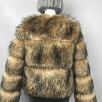 Abrigo largo de invierno para mujer, talla grande, personalizado, cálido, estampado, de poliéster, con forro de lino y piel sintética, envío gratis, venta al por mayor