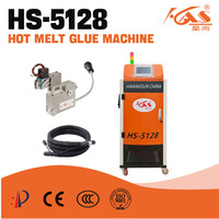Machine à colle thermofusible électrique automatique haute précision HS-5128 20L avec pompe à engrenages pour produits d'hygiène et assemblage industriel