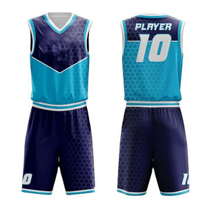 Dernière mode costume uniforme de basket-ball prix d'usine Logo personnalisé séchage rapide vêtements d'entraînement ensemble uniforme de basket-ball - Product Image 1