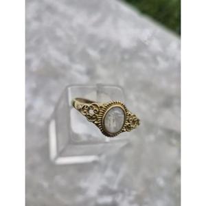 Anillo Ajustable de Plata de Ley con Piedra Lunar y Baño de Oro de 18K, Anillo de Lujo con Piedras Preciosas para Regalos de Boda, Cumpleaños y Aniversario - Product Image 2