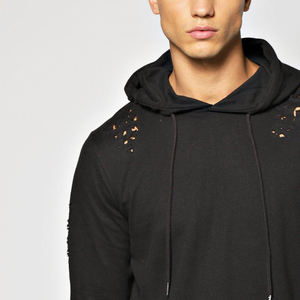 Sudadera con capucha OEM Vintage para hombre de gran tamaño Muestra gratis Sudadera con capucha estampada de manga larga de talla grande para invierno Teñido sólido - Product Image 6