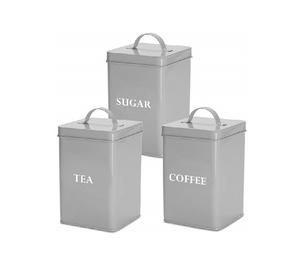 Wholesale Custom Stainless Steel Metal Canister Sets with Lid Kitchen Storage for <b>Coffee</b> <b>Tea</b> <b>Sugar</b> Food Can <b>Jar</b> Canister Sets - Product Image 2