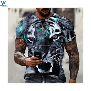 Camiseta de Manga Corta para Hombre, Talla Grande, de Algodón/Poliéster Transpirable y Antipilling, de Alta Calidad, con Logotipo Personalizado, Impresión Rápida - Product Image 6