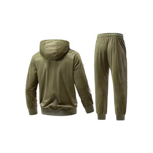 Nuevo Conjunto Deportivo Informal para Hombre 2025, Chaqueta con Cordón y Estampado Puff, Pantalones Deportivos de Felpa 100% Algodón, Color Personalizable - Product Image 2