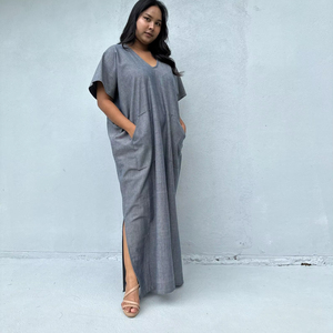 Cotton Long <b>Kaftan</b> One Size Fits Most Comfortable Cotton <b>Kaftan</b> Dress Long Dress Everyday Wear Dress At Wholesale Price - Product Image 1