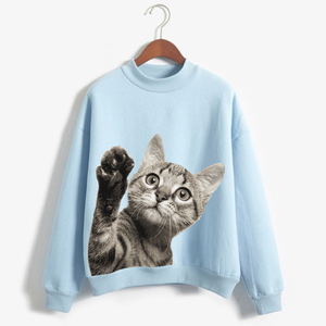 Sudadera Navideña Personalizada para Mujer con Estampado de Papá Noel, Suéter de Invierno con Cuello Alto - Product Image 4