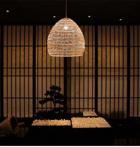 Bán buôn handmade Trung Quốc ven biển tre đèn Shades bao gồm khung Mặt dây treo đèn sản phẩm mới-mây giấy New Zealand - Product Image 5