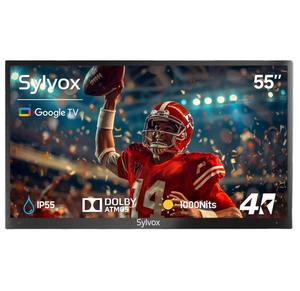 NUEVO Televisor Inteligente 55 con Google TV 2026, con Asistente de Google Atmos, 4K, Exterior, IP55, Resistente al Agua, para Exteriores con Luz Solar Parcial (Deck Pro 2.0 NUEVO) - Product Image 2