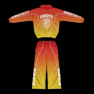 Venta al por mayor personalizado Zip up Nylon forro reflectante chaqueta y pantalones Jogger gimnasio conjuntos chándal Unisex chándal hombres - Product Image 2