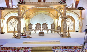 Telugu Wedding Events Fiber Mandap Amazing South Asian Wedding Mandap Royal Maharaja Wedding Golden Mandap Australia Decor - Product Image 5