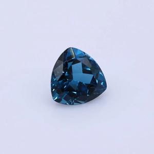 Wholesale Best Quality 4mm <b>London</b> Blue Topaz Natural Trillion Cut Pear Shape Quartz Material Loose Gems Setting High End Jewelry - Product Image 2