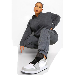 Moda Streetwear lavado ácido OEM personalizado transpirable algodón hombres chándales conjunto cremallera Sudadera con capucha con pantalones para correr - Product Image 4