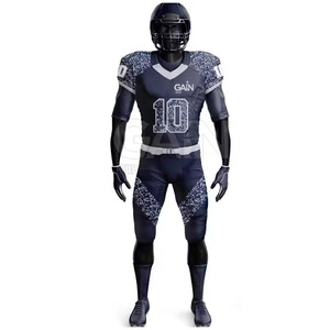 Meilleure vente : Ensembles d'uniformes de football américain pour adultes 2025 – Tenues d'entraînement respirantes 100 % polyester à manches courtes - Product Image 2