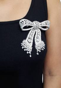 Broche faite à la main en argent Sterling 925 Unique à la mode Leb Grown Diamond Most Selling Accessoire pour cadeau de fête de fiançailles de mariage - Product Image 3