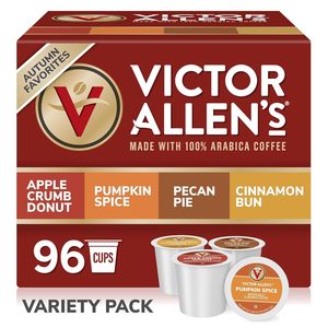 Victor Allen's Coffee Autumn Favorites Coffee Variety Pack (Apple Crumb Donut, Pumpkin Spice, Pecan Pie, Cinnamon Bun), 96 Count - Product Image 4
