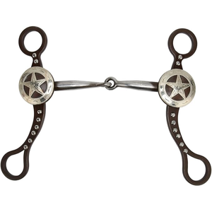 Broca de caballo de rodillo articulada occidental, broca de entrenamiento de acero inoxidable, boquilla de rodillo de cobre, tachuela de equitación ecuestre, equipo de caballo duradero - Product Image 1