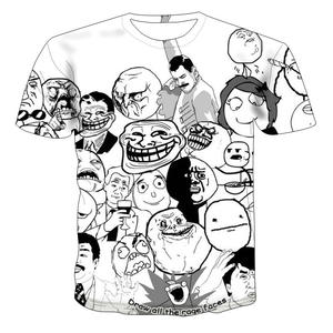 Summer New Men's 3D Printing Role Play T-shirts de rue pour femmes et enfants Unisex Large Top Short Sleeve - Product Image 6