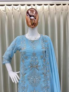 เสื้อปักเลื่อมดีไซน์เนอร์ขายดีติดอันดับพร้อมพลาโซและดูแพตตาชุดชนเผ่าหรูหราสำหรับงานปาร์ตี้และโอกาสรื่นเริง - Product Image 2