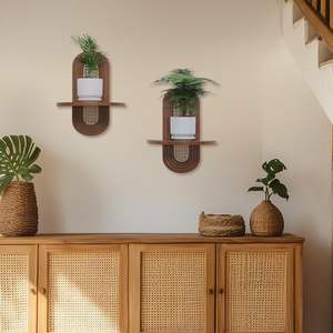 Estante Decorativo Pequeño Único para Montar en la Pared, Estantes de Madera Natural, Artículos de Decoración para el Hogar, Suministro de Fabricante al por Mayor - Product Image 6