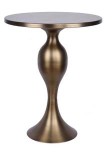 Round top <b>brass</b> <b>table</b> for elegant coffee setup with metallic <b>legs</b> offering premium look for sophisticated home interiors - Product Image 4