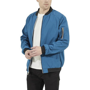 Chaqueta de bombardero ligera para hombre y abrigo cortavientos con cremallera y bolsillo lateral chaqueta de bombardero informal a prueba de viento acolchada de primavera - Product Image 2