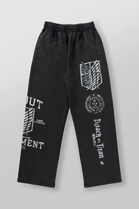 Nuevos pantalones de chándal informales para hombre Gym Fitness Stretch Collaboration Anime Cool Jogger Washed Cotton Terry Printed Pantalones de pierna ancha - Product Image 3