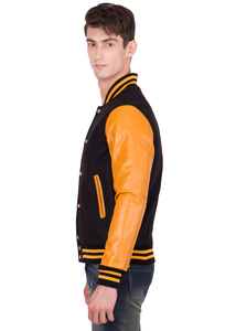 Chaqueta de Poliéster con Cierre para Hombre, Bombardero de Béisbol Universitario con Bolsillos y Botones, Novedad - Product Image 4