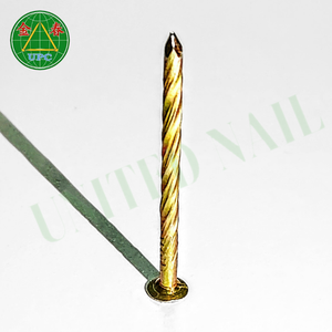 Clavos de acero chapados en amarillo de 2,06mm x 35mm con vástago de tornillo Cabeza a cuadros para carpintería de la fábrica de Vietnam - Product Image 6