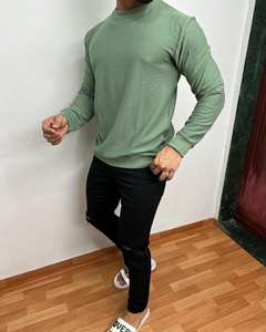 T-shirt vierge personnalisé à manches longues unisexe 100% coton évacuant l'humidité T-shirt de bonne qualité vintage et technique - Product Image 5